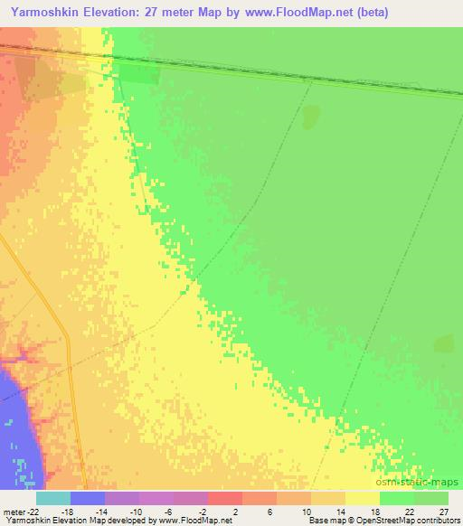 Yarmoshkin,Russia Elevation Map