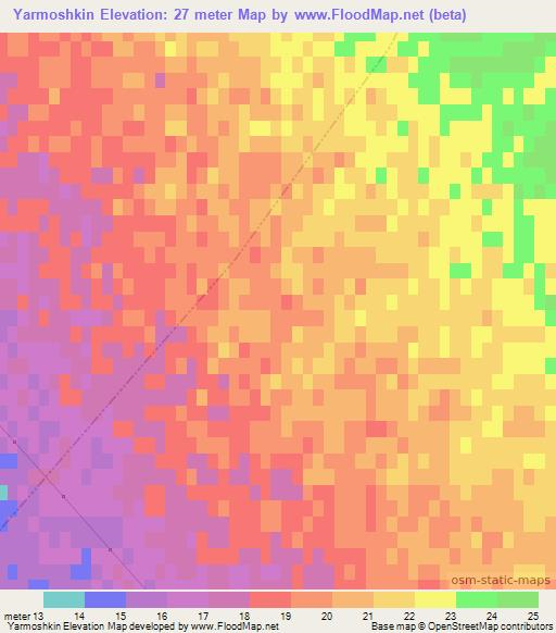 Yarmoshkin,Russia Elevation Map