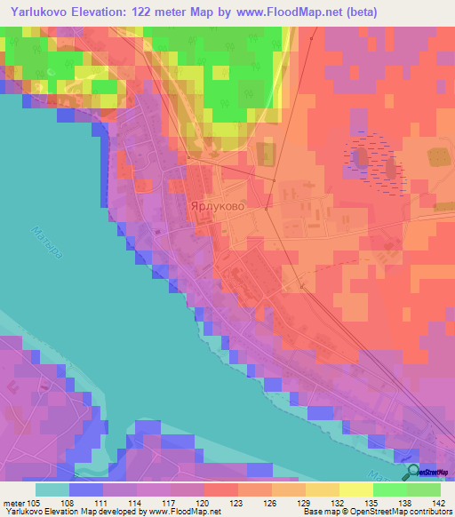 Yarlukovo,Russia Elevation Map