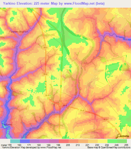 Yarkino,Russia Elevation Map