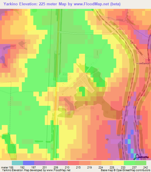 Yarkino,Russia Elevation Map