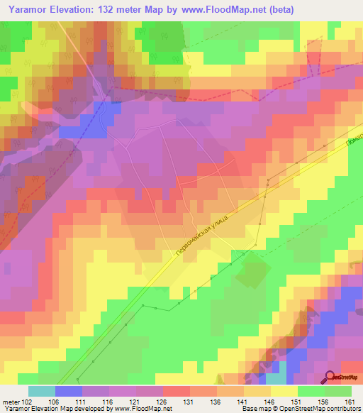 Yaramor,Russia Elevation Map