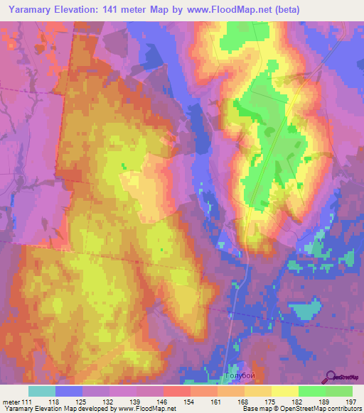 Yaramary,Russia Elevation Map