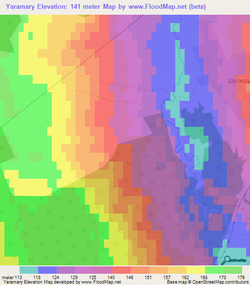 Yaramary,Russia Elevation Map