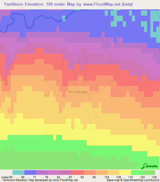 Yantikovo,Russia Elevation Map