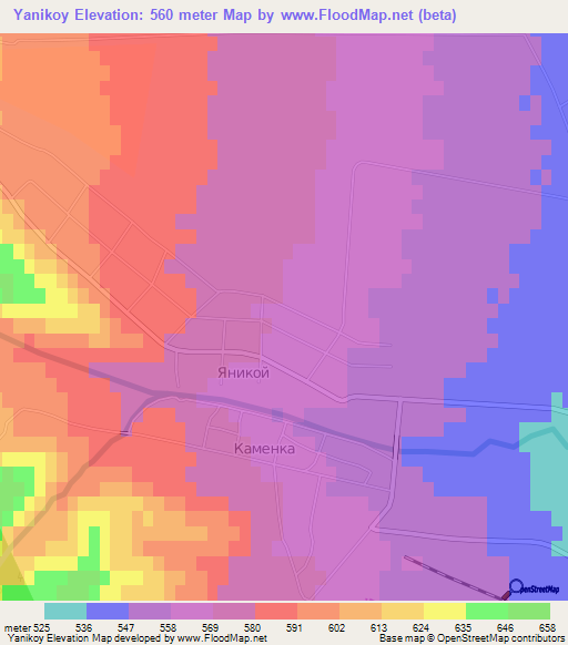 Yanikoy,Russia Elevation Map