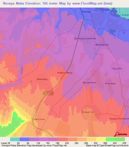 Novaya Maka,Russia Elevation Map