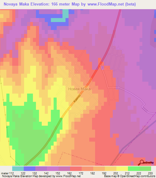 Novaya Maka,Russia Elevation Map