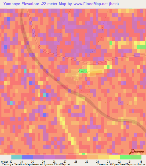 Yamnoye,Russia Elevation Map