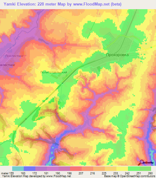 Yamki,Russia Elevation Map