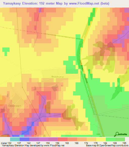 Yamaykasy,Russia Elevation Map