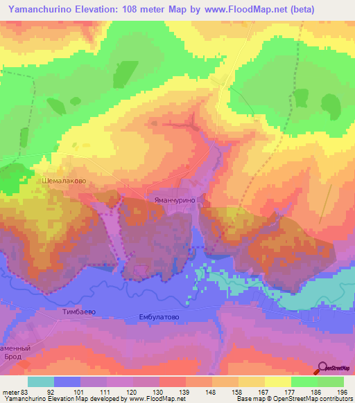 Yamanchurino,Russia Elevation Map