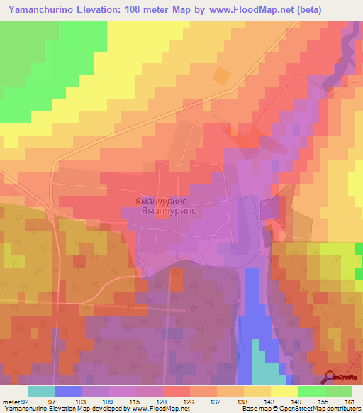 Yamanchurino,Russia Elevation Map