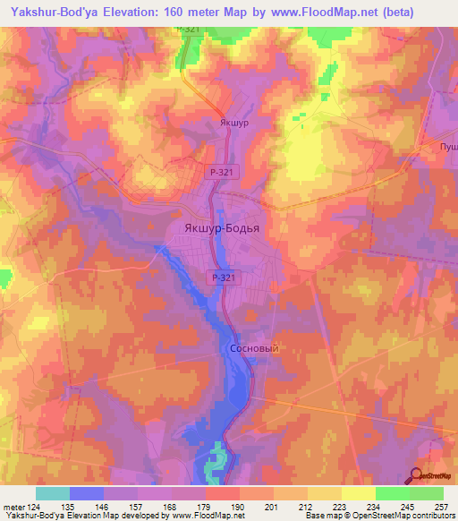 Yakshur-Bod'ya,Russia Elevation Map