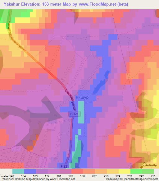 Yakshur,Russia Elevation Map