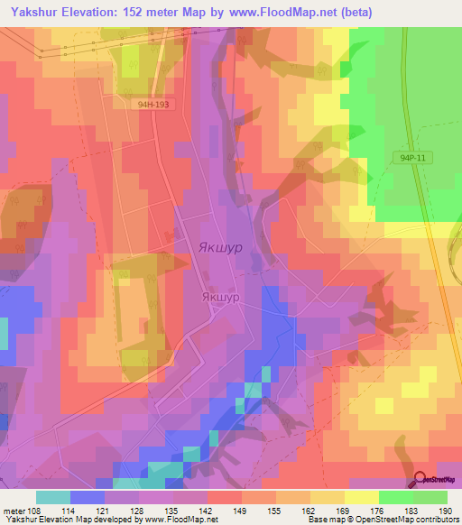 Yakshur,Russia Elevation Map