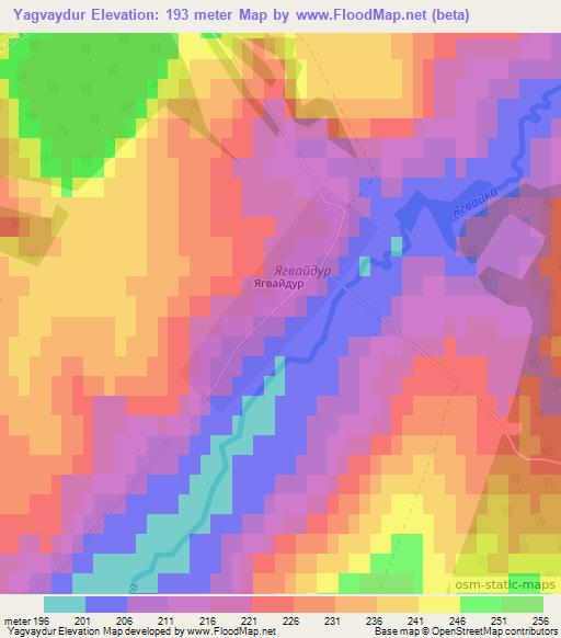 Yagvaydur,Russia Elevation Map