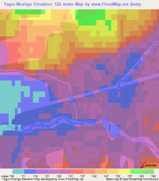 Yagur-Mozhga,Russia Elevation Map