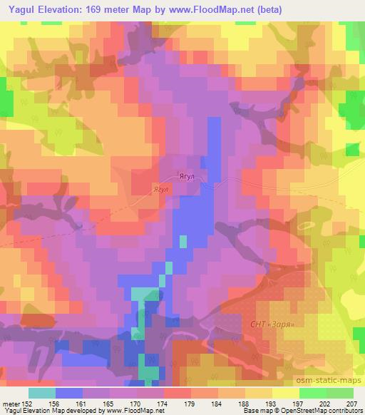 Yagul,Russia Elevation Map