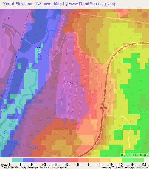 Yagul,Russia Elevation Map