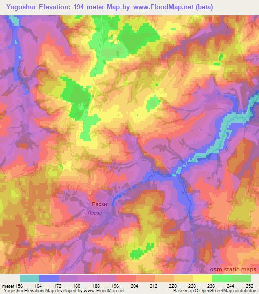 Yagoshur,Russia Elevation Map