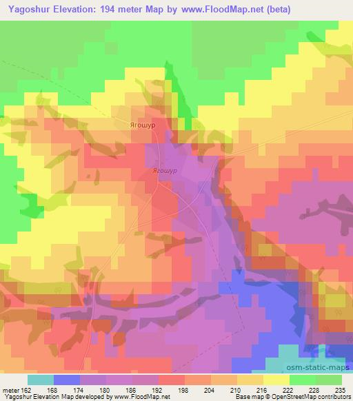 Yagoshur,Russia Elevation Map