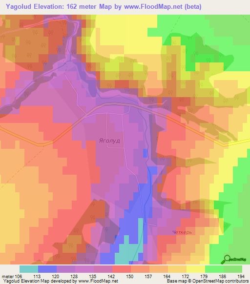 Yagolud,Russia Elevation Map