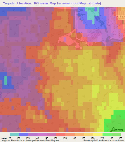 Yagodar,Russia Elevation Map