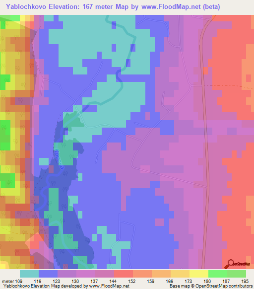 Yablochkovo,Russia Elevation Map