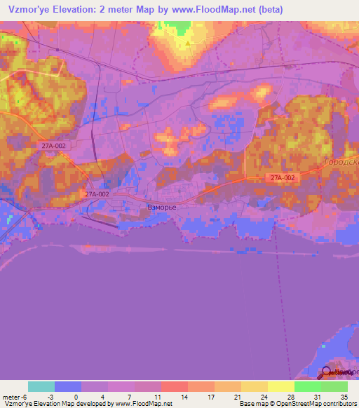 Vzmor'ye,Russia Elevation Map