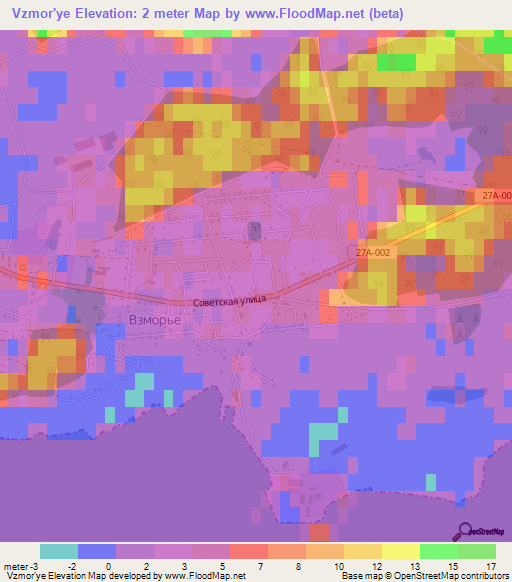 Vzmor'ye,Russia Elevation Map