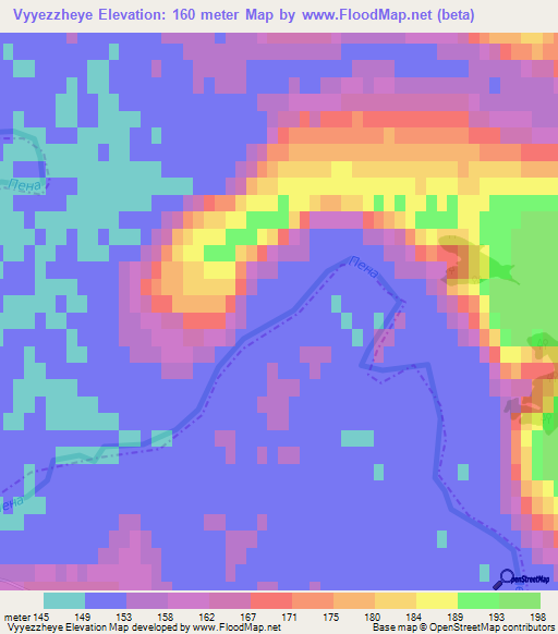 Vyyezzheye,Russia Elevation Map