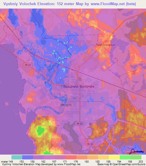 Vyshniy Volochek,Russia Elevation Map