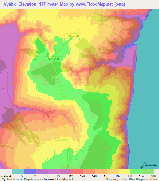 Vyshki,Russia Elevation Map