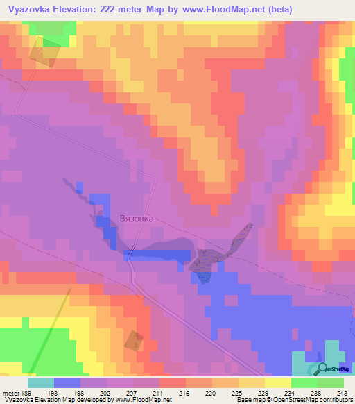 Vyazovka,Russia Elevation Map