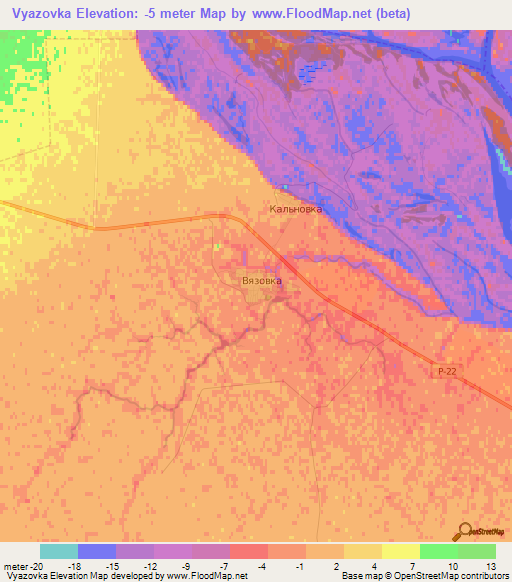 Vyazovka,Russia Elevation Map