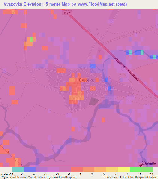 Vyazovka,Russia Elevation Map