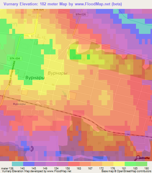 Vurnary,Russia Elevation Map