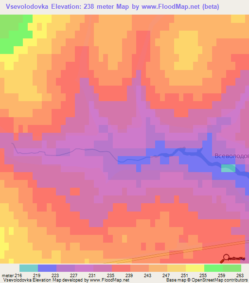 Vsevolodovka,Russia Elevation Map