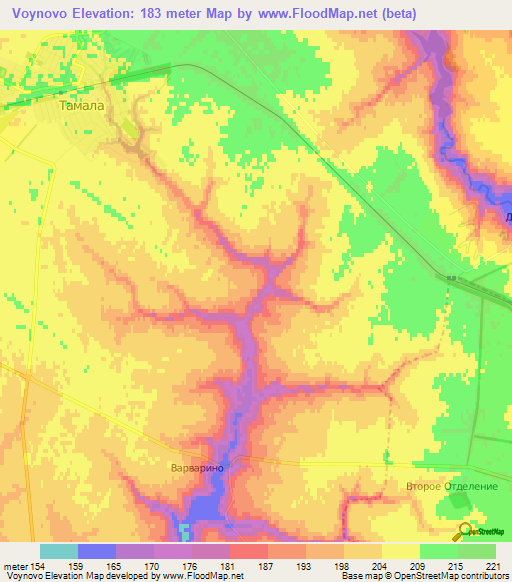 Voynovo,Russia Elevation Map