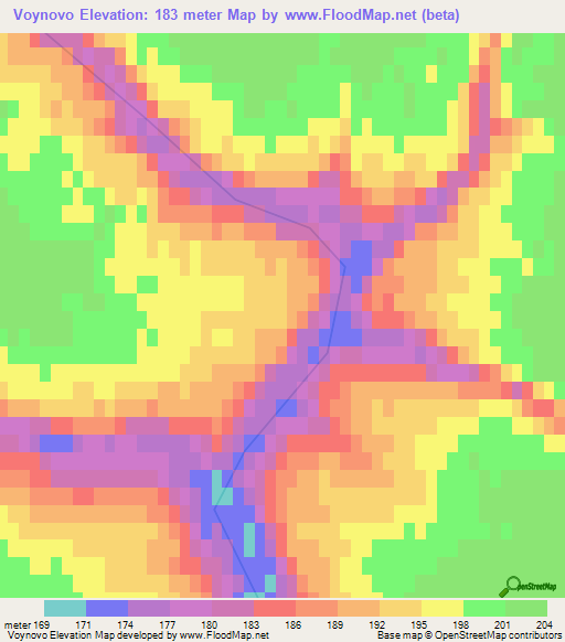 Voynovo,Russia Elevation Map