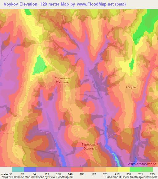 Voykov,Russia Elevation Map