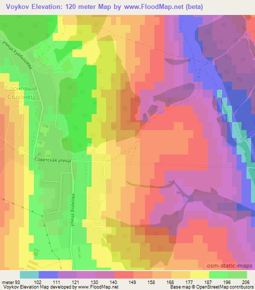 Voykov,Russia Elevation Map