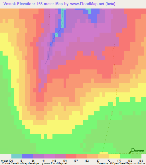 Vostok,Russia Elevation Map