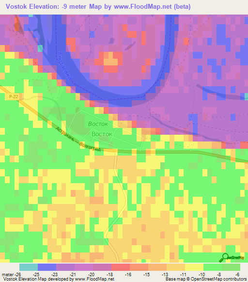 Vostok,Russia Elevation Map