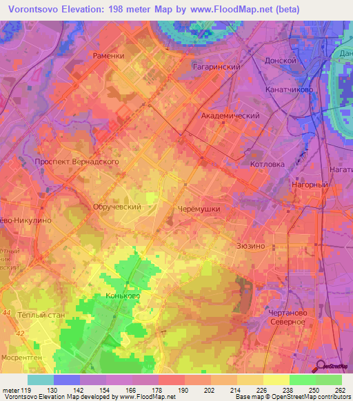 Vorontsovo,Russia Elevation Map