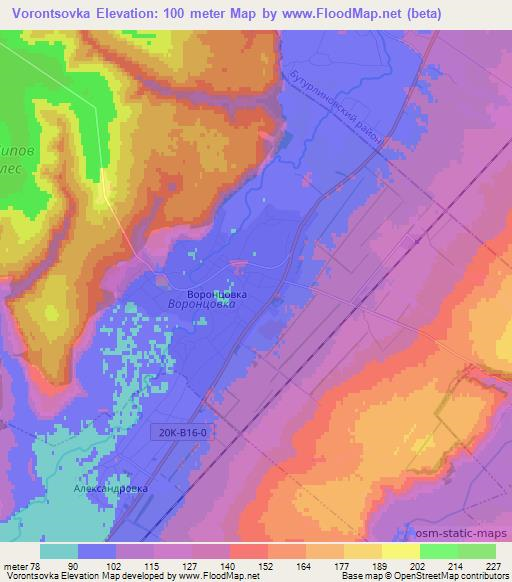 Vorontsovka,Russia Elevation Map