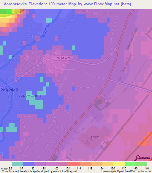 Vorontsovka,Russia Elevation Map