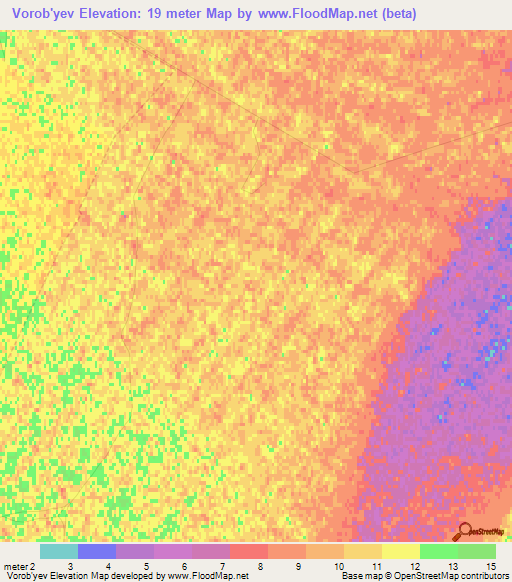 Vorob'yev,Russia Elevation Map