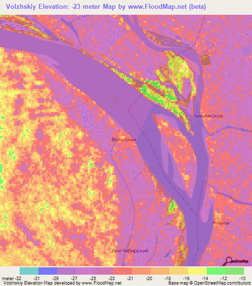 Volzhskiy,Russia Elevation Map